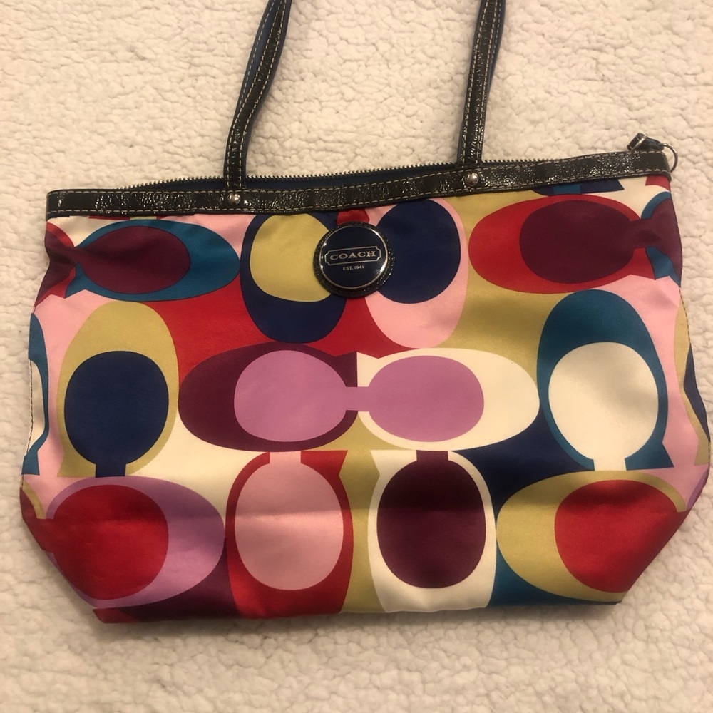 Coach Signature Multicolor Shoulder Bag